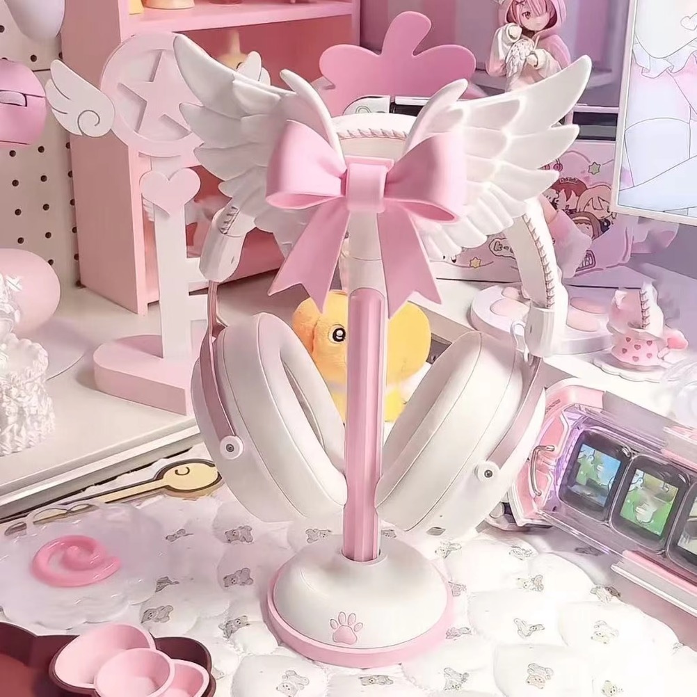 Angel Wing Bow Headset Holder  - Accessories For Your Gaming Room recension och pris