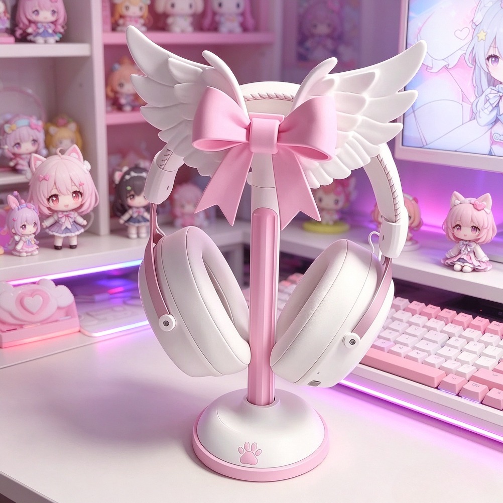 Angel Wing Bow Headset Holder  - Accessories For Your Gaming Room recension och pris