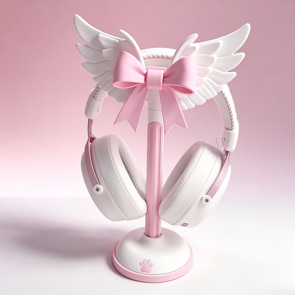 Angel Wing Bow Headset Holder  - Accessories For Your Gaming Room recension och pris