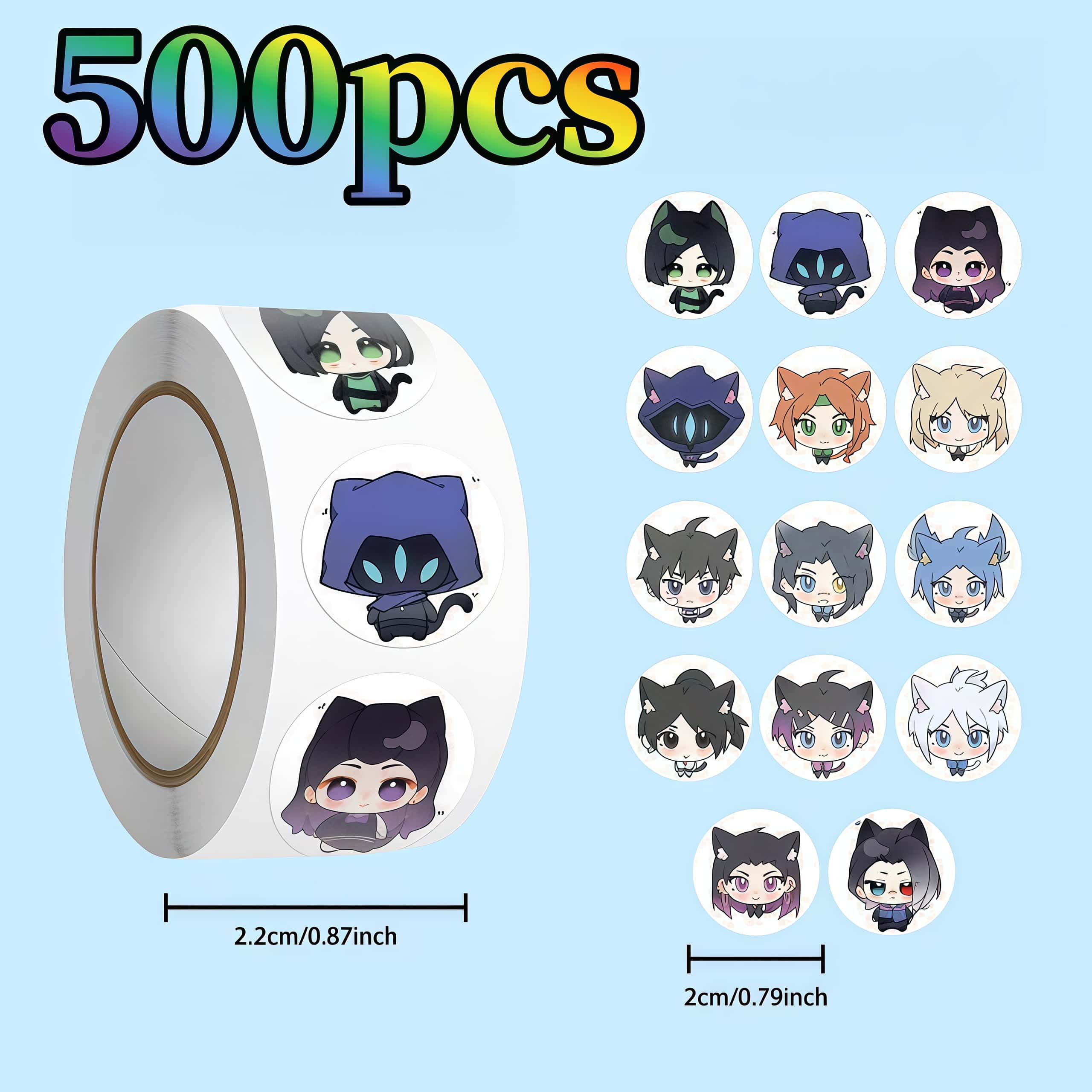 500Pcs Valorant Cat Ear Chibi  - Gaming Accessories For Room recension och pris