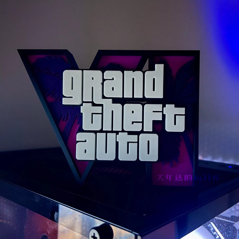 3d GTA 6 Grand Theft Auto Logo - Accessories For Your Gaming Room recension och pris
